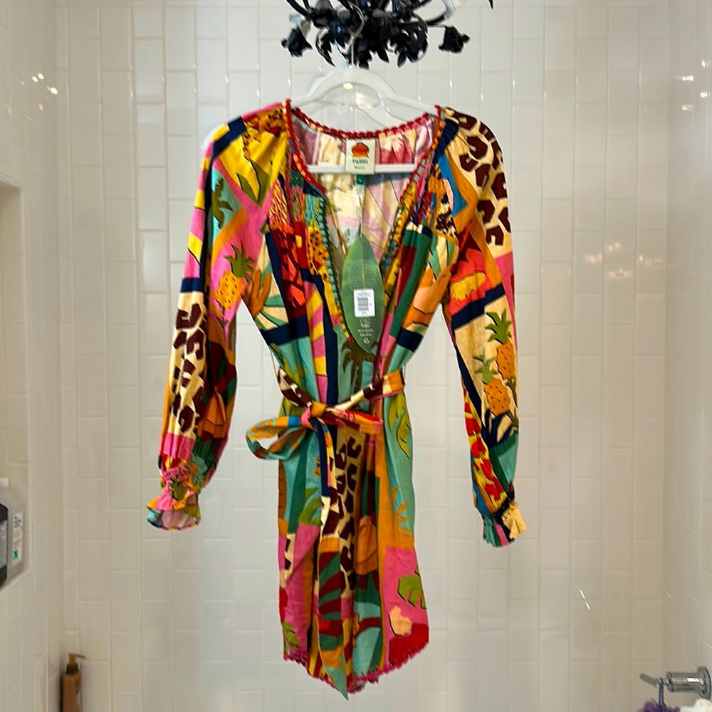 Farm Rio NWT Tropical Collage dress